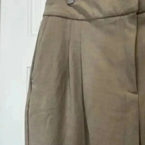 NEW House Of Harlow 1960 Tan Wide Leg Trousers‎ Pants Women’ s Sz 12 NWT - Picture 7 of 12